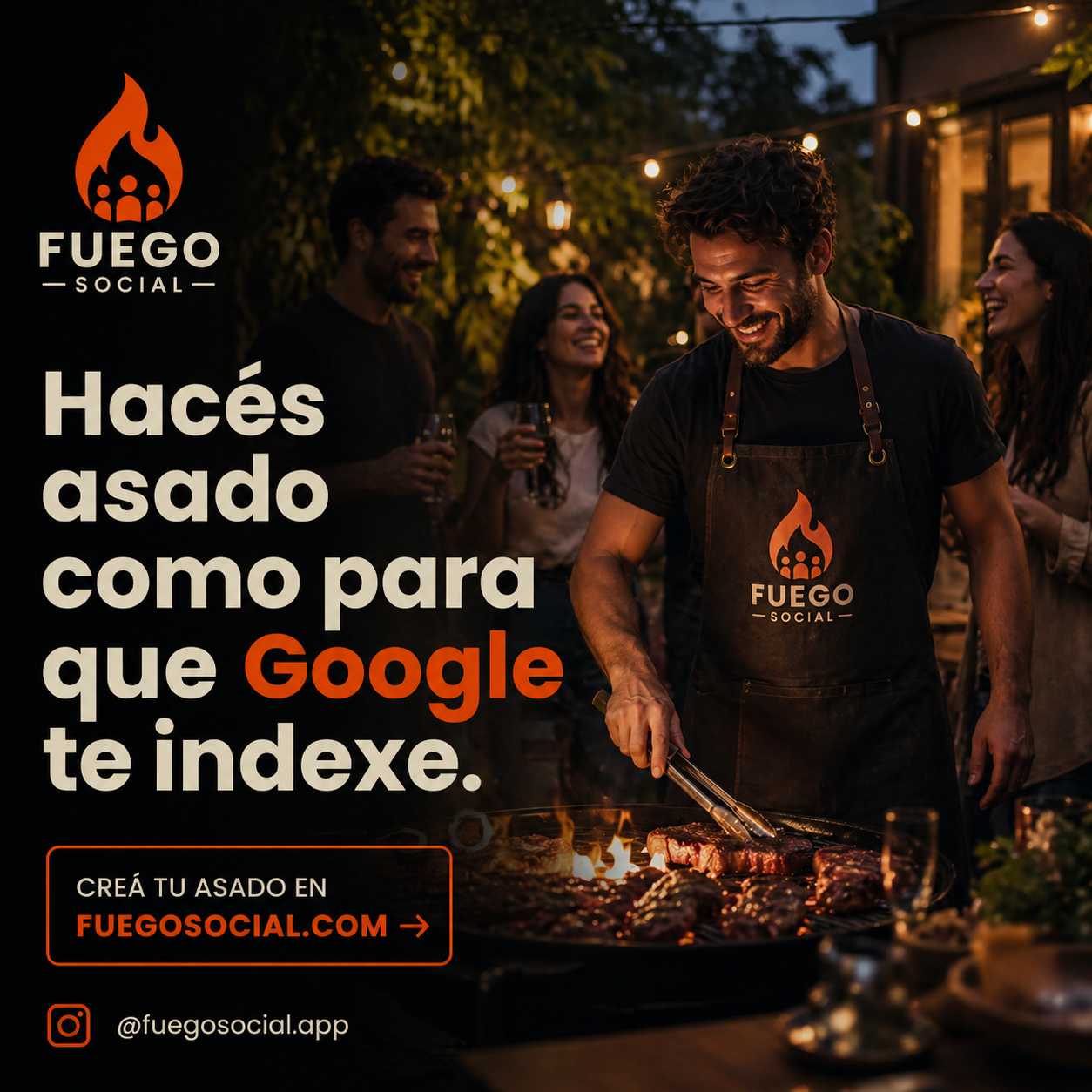 Hacés asado como para que Google te indexe.